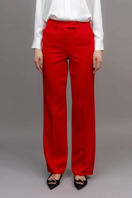 Pantaloni drepti rosii - imagine 4