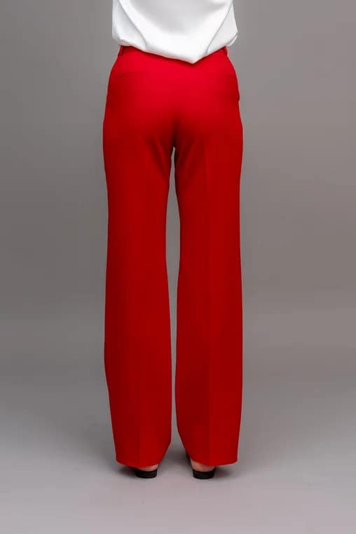 Pantaloni drepti rosii - imagine 3