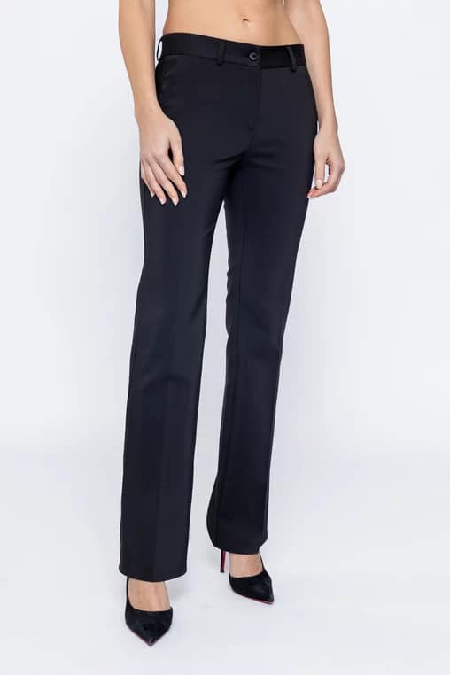 Pantaloni Caramel evazați bumbac negru P2503