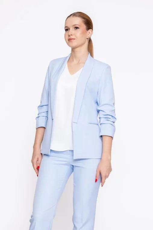 Sacou casual cu mâneci încrețite - imagine 3