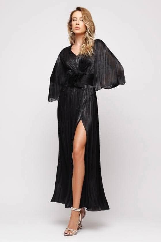 Rochie lungă elegantă voal sidefat Mizar - imagine 4