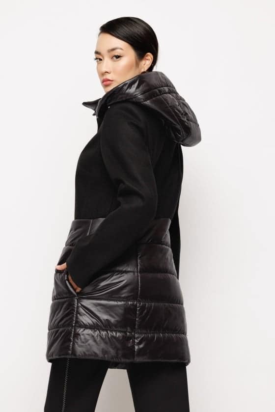 Geaca dama din stofa cu fas - imagine 2