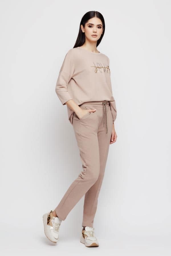 Pantaloni dama jogger conici