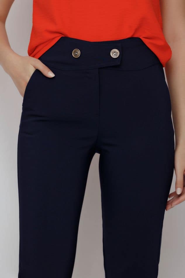 Pantaloni damă conici cu nasturi - imagine 2