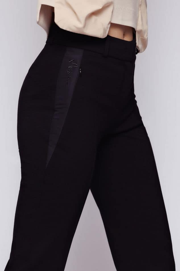Pantaloni dama conici negri Mizar - imagine 4