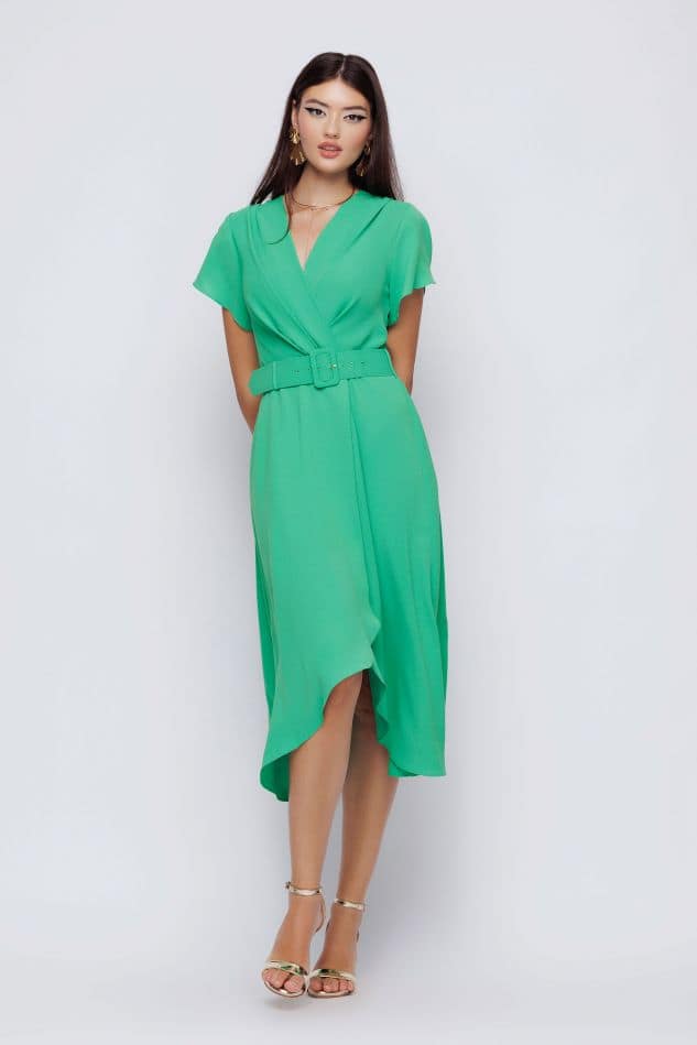 Rochie dama eleganta verde - imagine 3