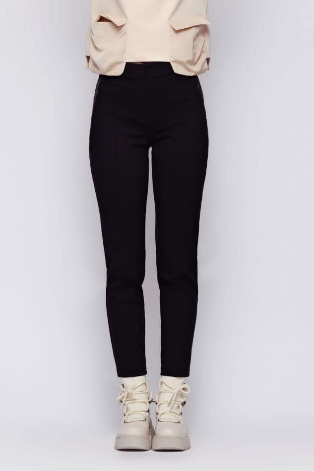 Pantaloni dama conici negri Mizar - imagine 3