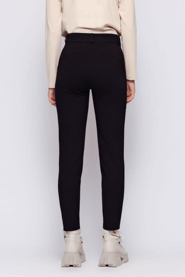 Pantaloni dama conici negri Mizar - imagine 5