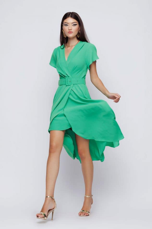 Rochie dama eleganta verde - imagine 4