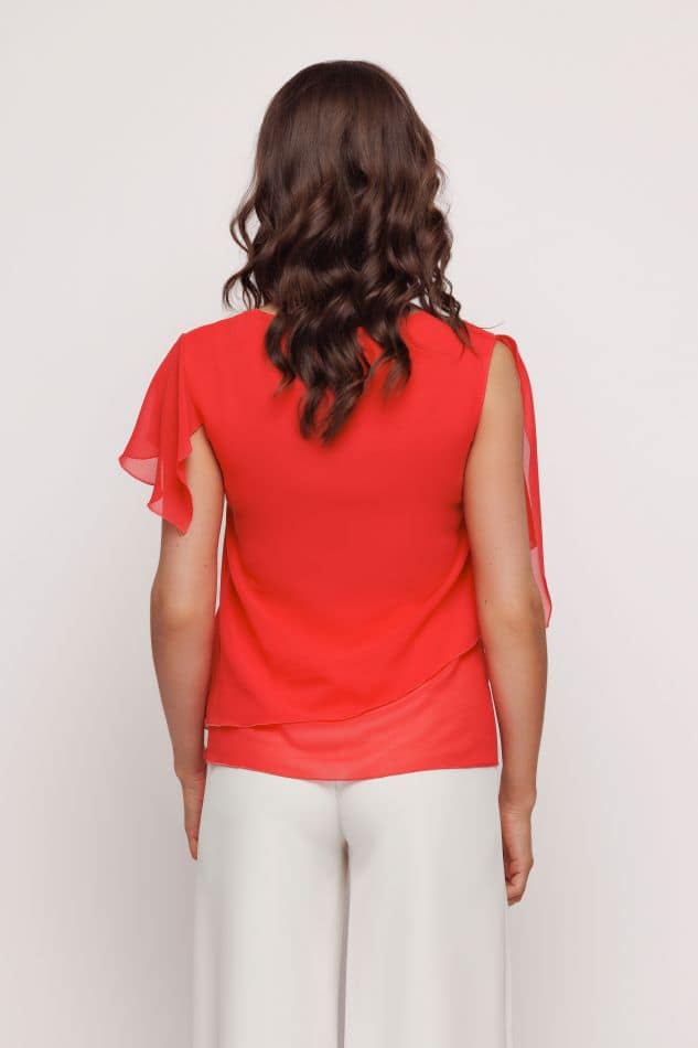 Bluza dama eleganta asimetrica cu volane - imagine 5