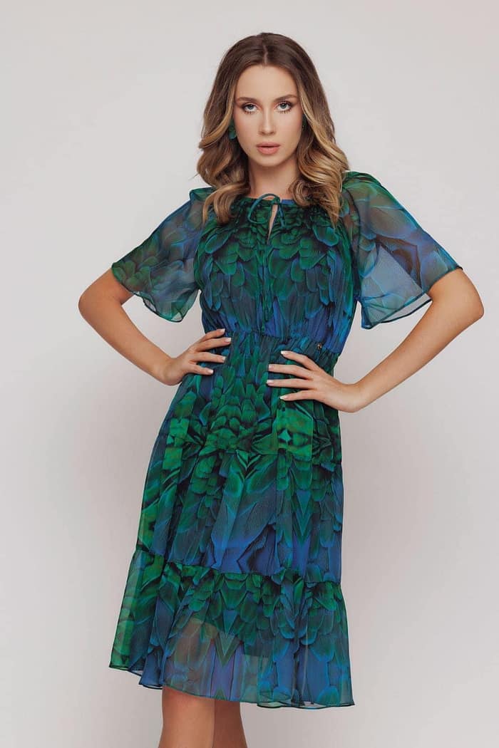 Rochie elegantă cu imprimeu - Mizar