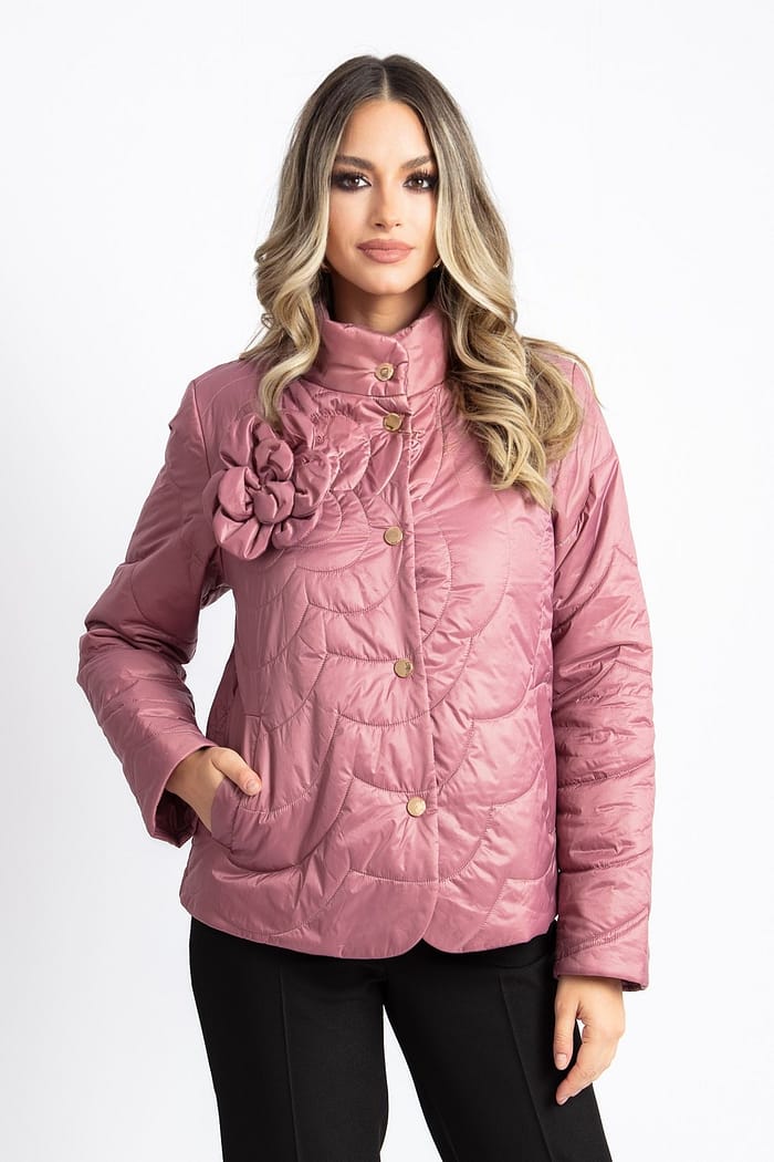 Geaca 7364 roz floare cu magnet - imagine 4