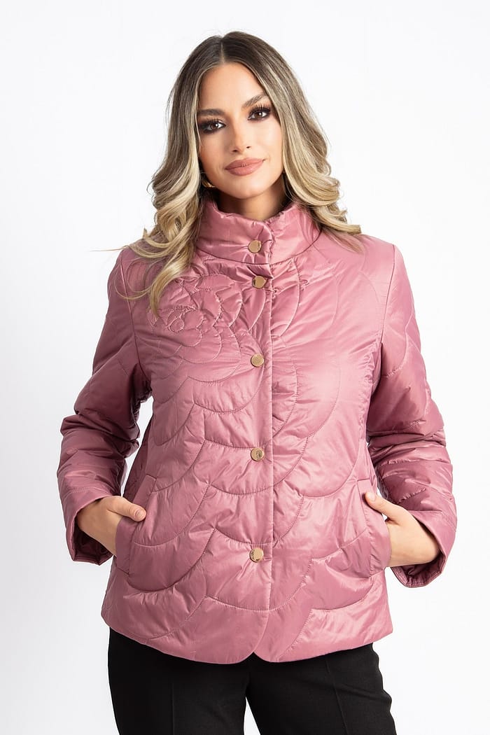Geaca 7364 roz floare cu magnet