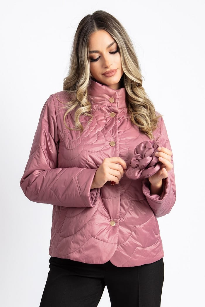 Geaca 7364 roz floare cu magnet - imagine 2