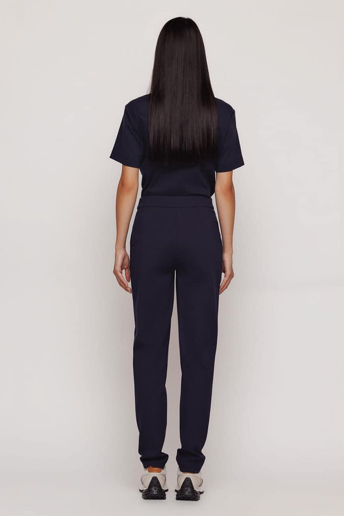 Pantaloni dama conici bleumarin - imagine 5