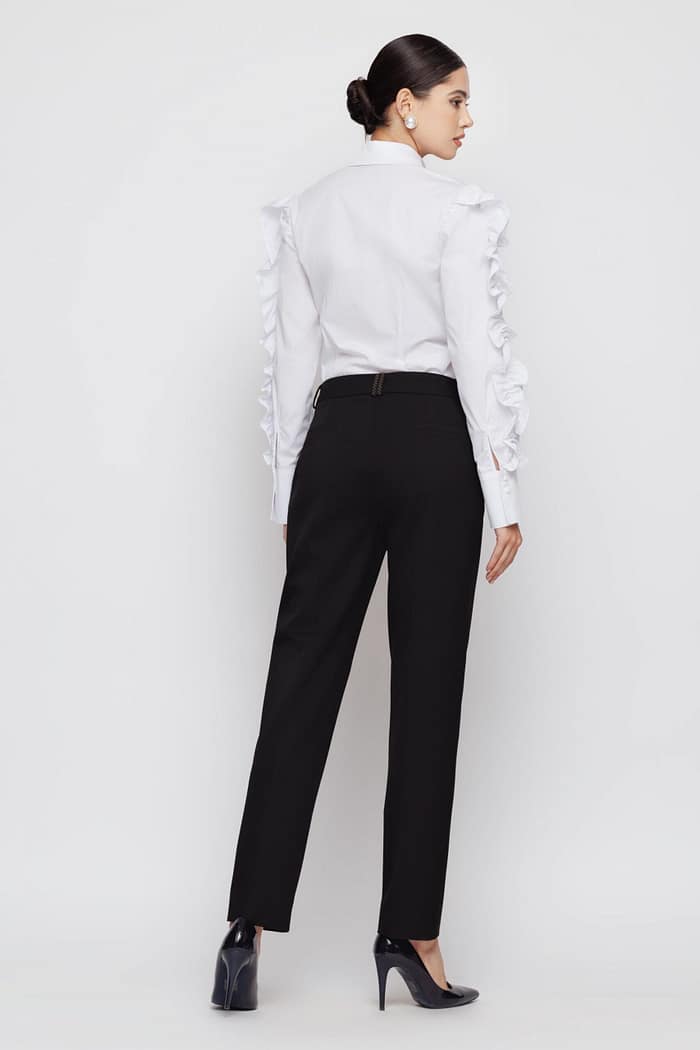 Pantaloni dama negri conici - imagine 2