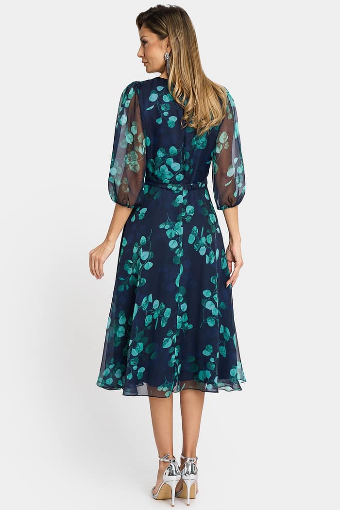 Rochie eleganta din voal R 007 turcoaz - imagine 2
