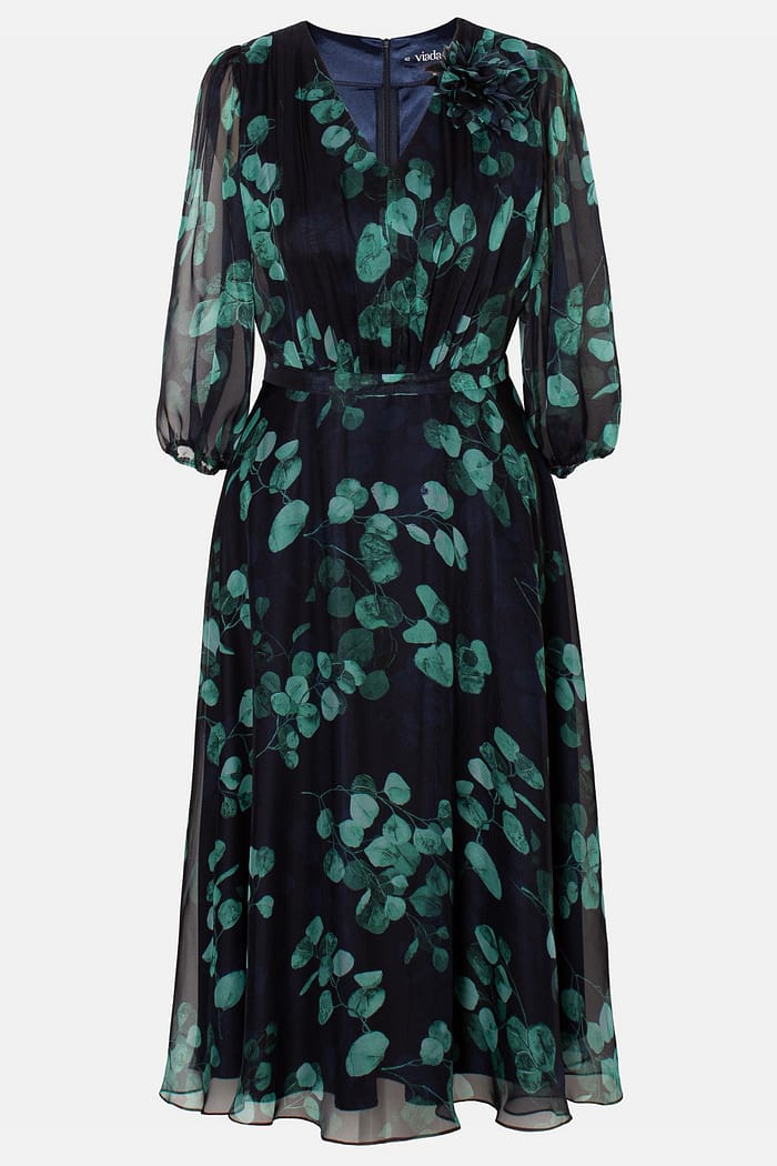 Rochie eleganta din voal R 007 turcoaz - imagine 3