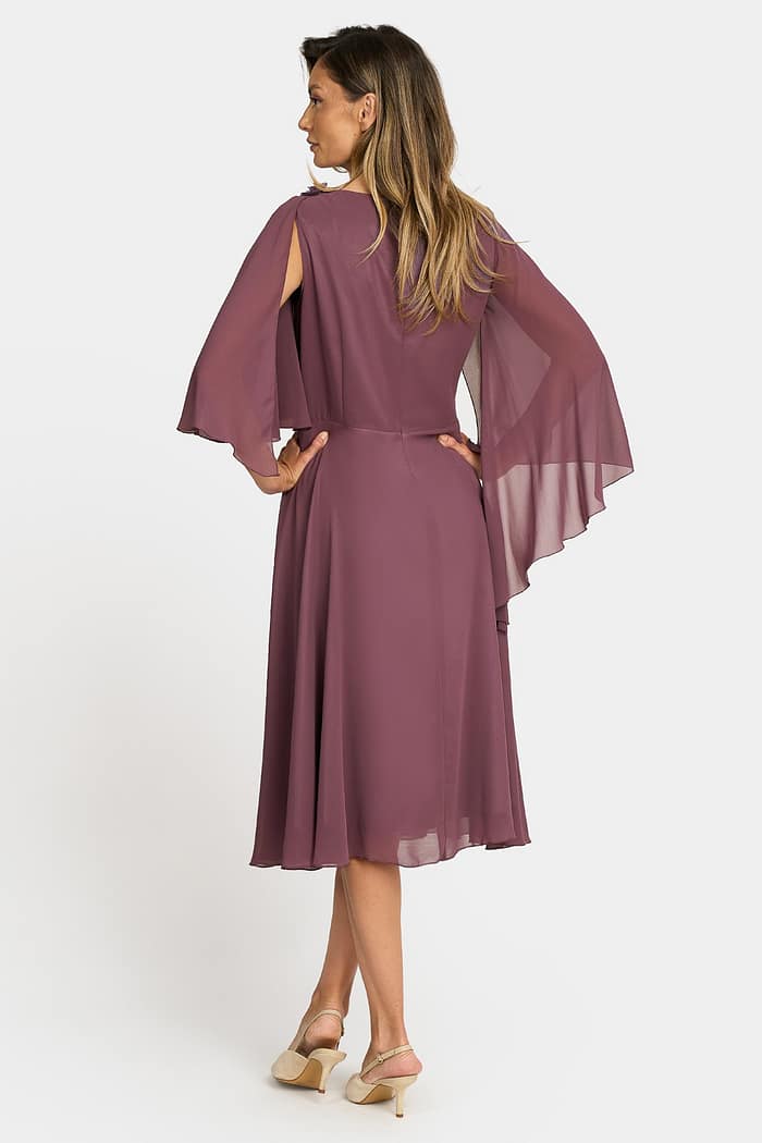 Rochie eleganta din voal R 997 mov - imagine 2