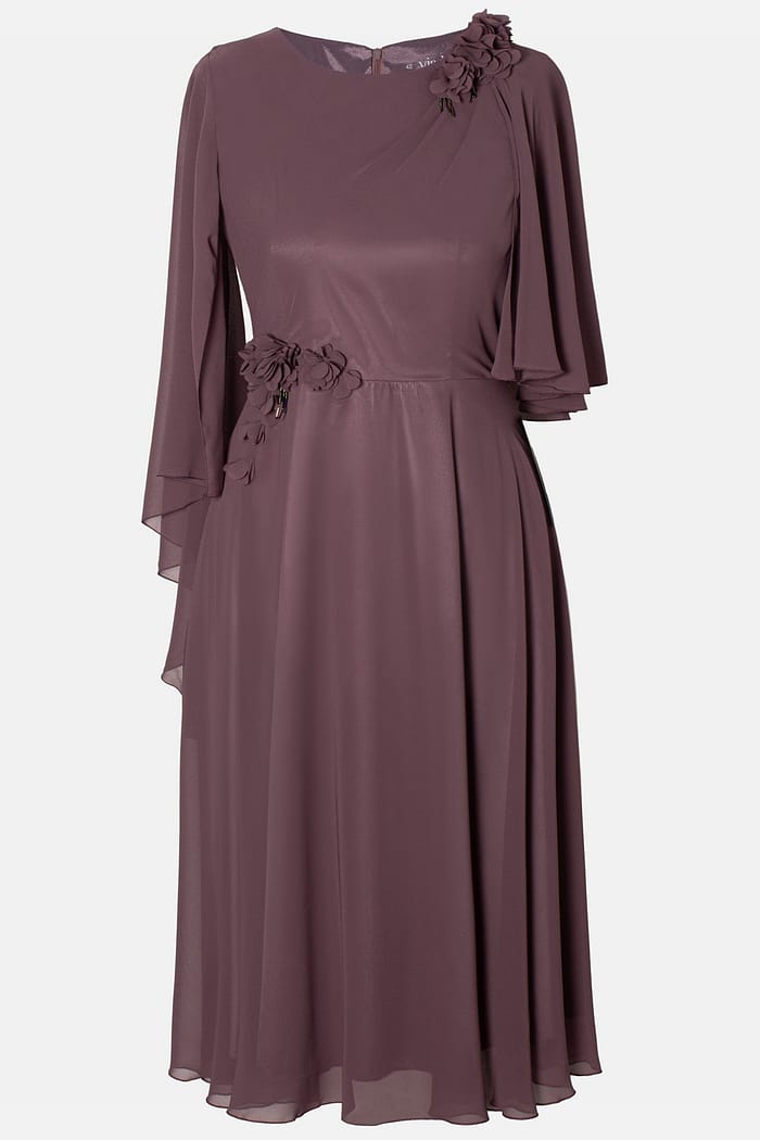 Rochie eleganta din voal R 997 mov - imagine 3