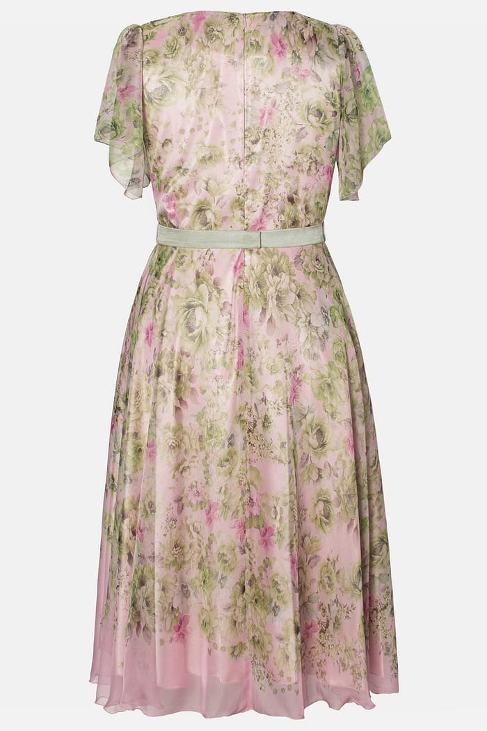 Rochie eleganta din voal vaporos R 068 verde pastel - imagine 4
