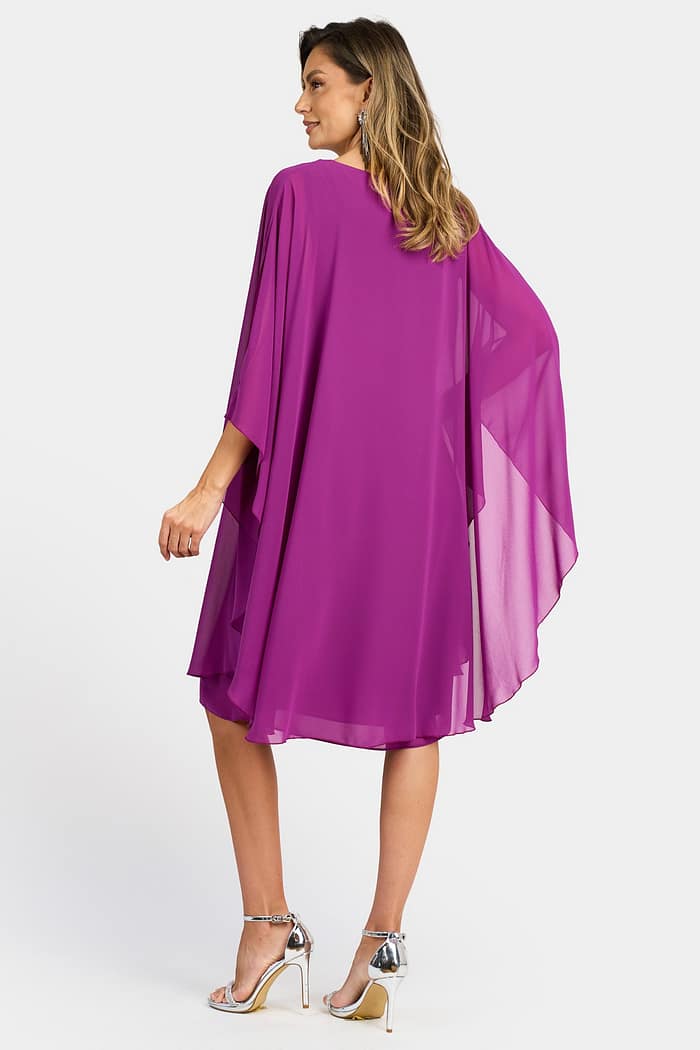 Rochie eleganta din voal R 064 mov - imagine 2