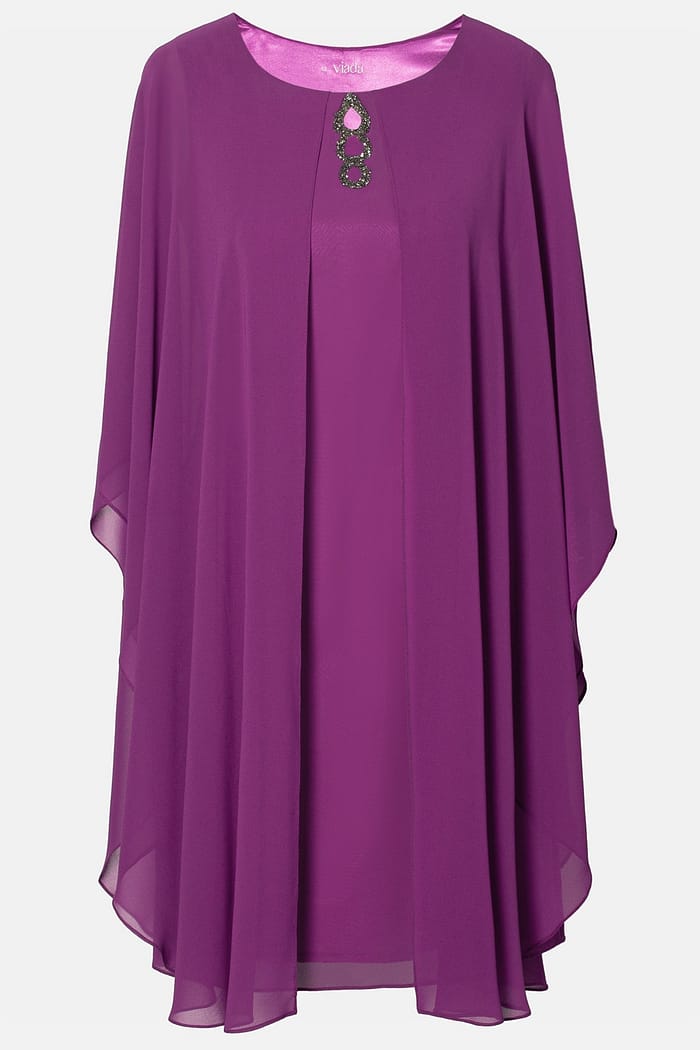 Rochie eleganta din voal R 064 mov - imagine 5