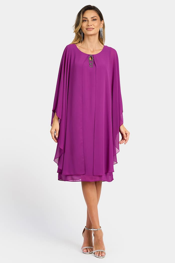 Rochie eleganta din voal R 064 mov