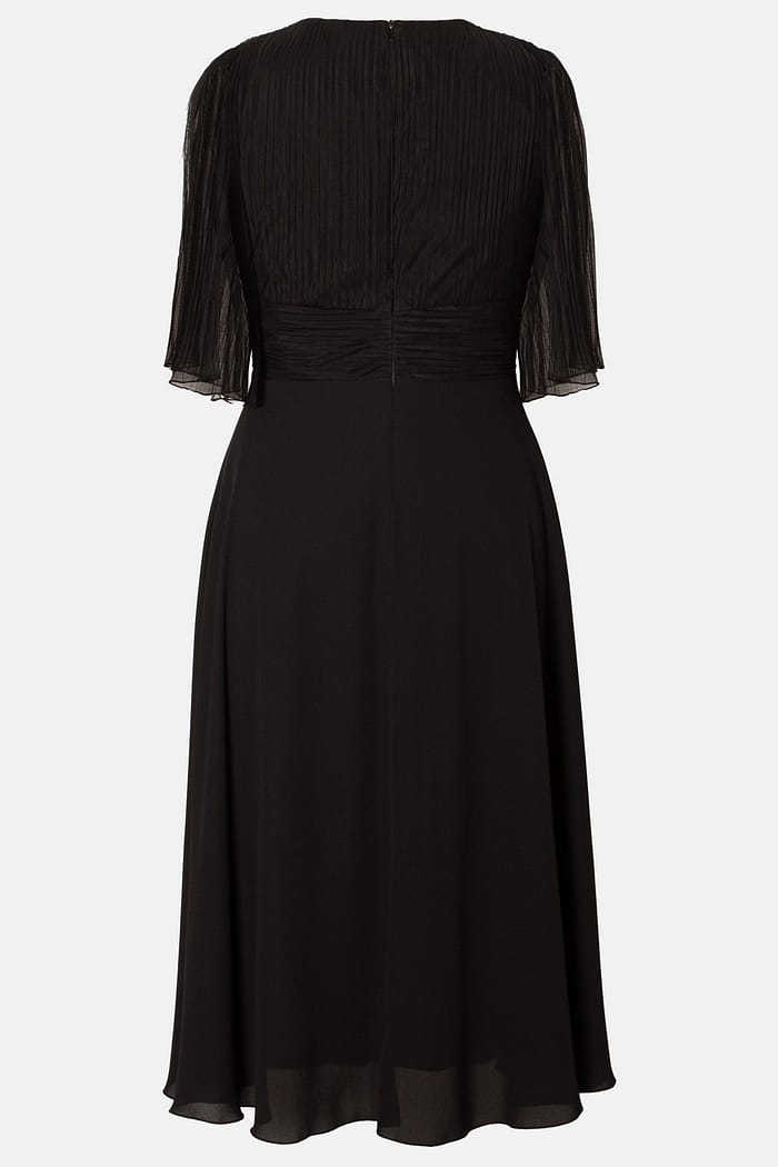 Rochie eleganta cu tull si voal R 069 negru - imagine 3