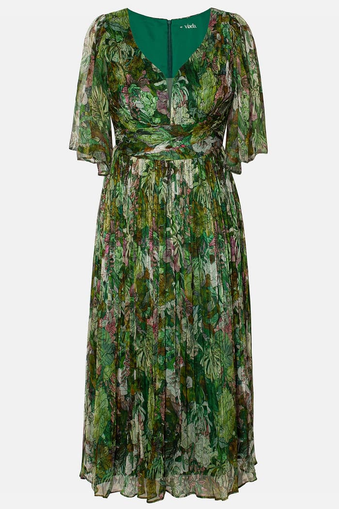 Rochie eleganta din matase naturala R 057 verde