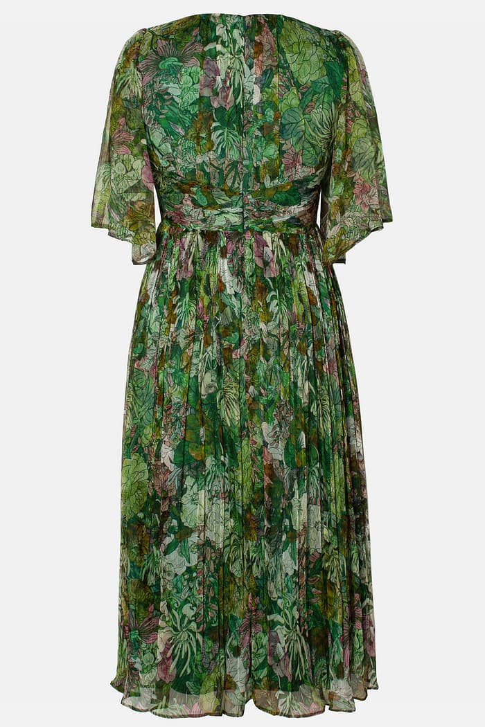 Rochie eleganta din matase naturala R 057 verde - imagine 2