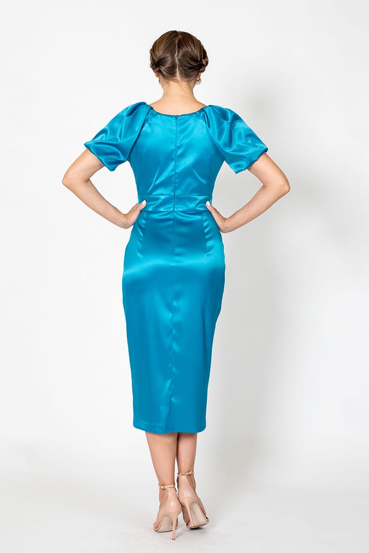 Rochie dreaptă satinată - imagine 3