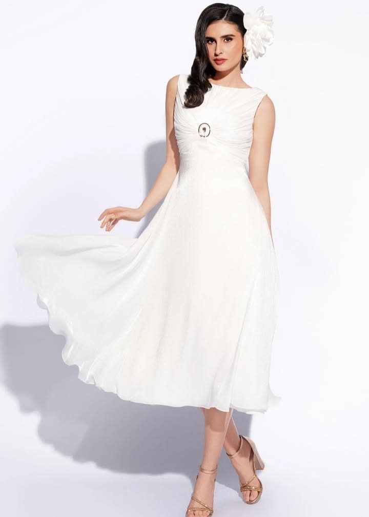 Rochie alba de cununie - imagine 5