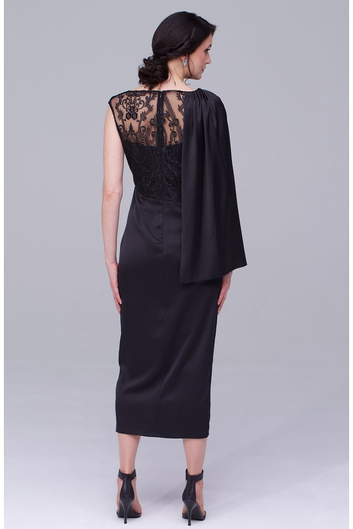 Rochie neagră cu mânecă detașabilă - imagine 3