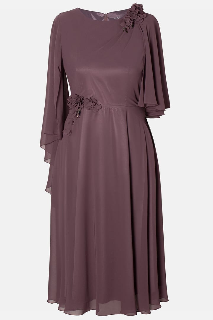 Rochie eleganta din voal R 997 mov - imagine 3
