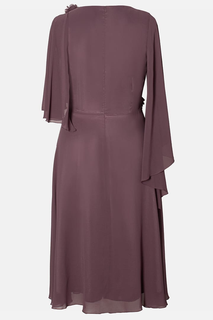 Rochie eleganta din voal R 997 mov - imagine 4