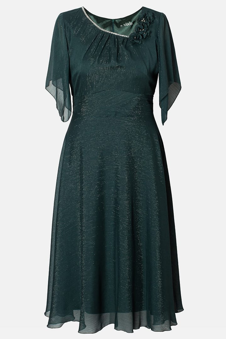 Rochie eleganta cu lurex verde R 992 - imagine 4
