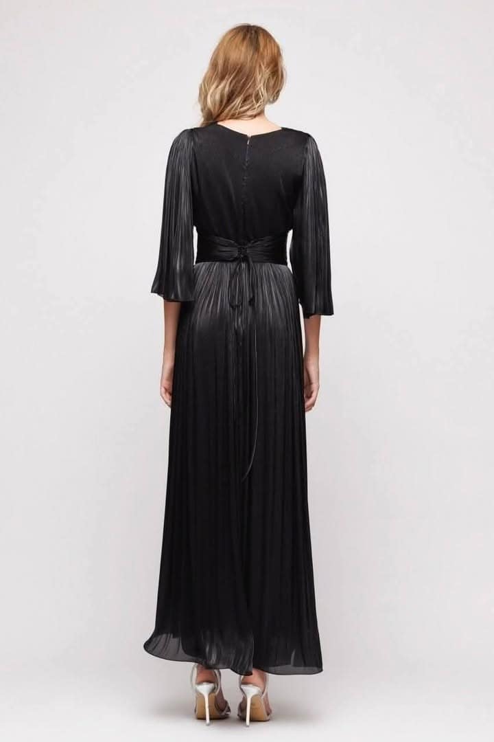 Rochie lungă elegantă voal sidefat Mizar - imagine 5