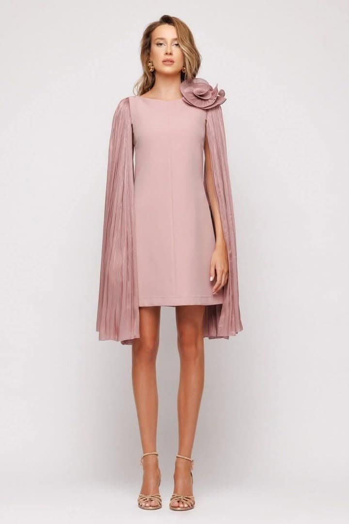 Rochie elegantă cu drapaje Mizar - imagine 3