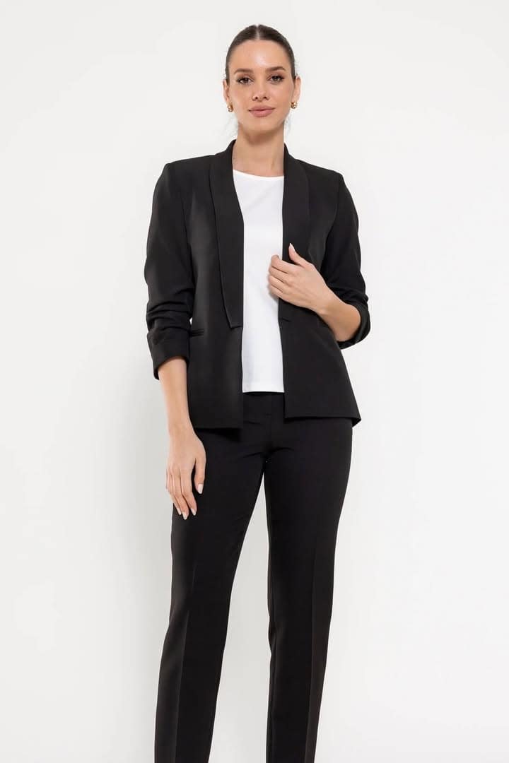 Sacou casual&office cu mâneci încrețite - imagine 2