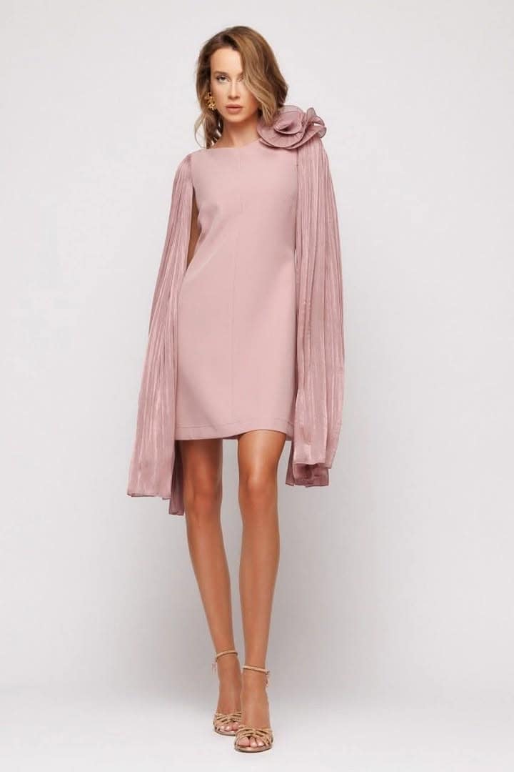 Rochie elegantă cu drapaje Mizar - imagine 2
