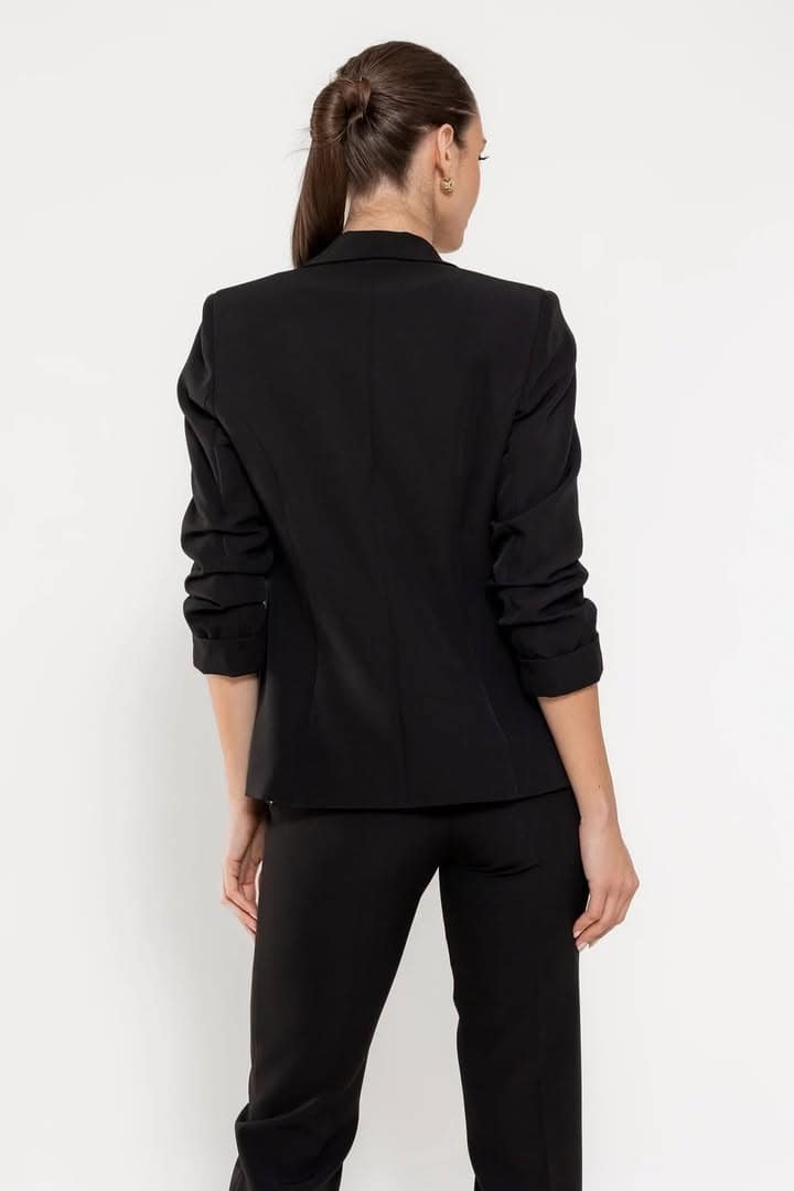 Sacou casual&office cu mâneci încrețite - imagine 4
